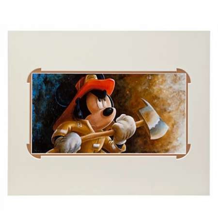 Art Print * | Disney Art Print Mickey Mouse "Fire Fighter Mickey" By Darren Wilson