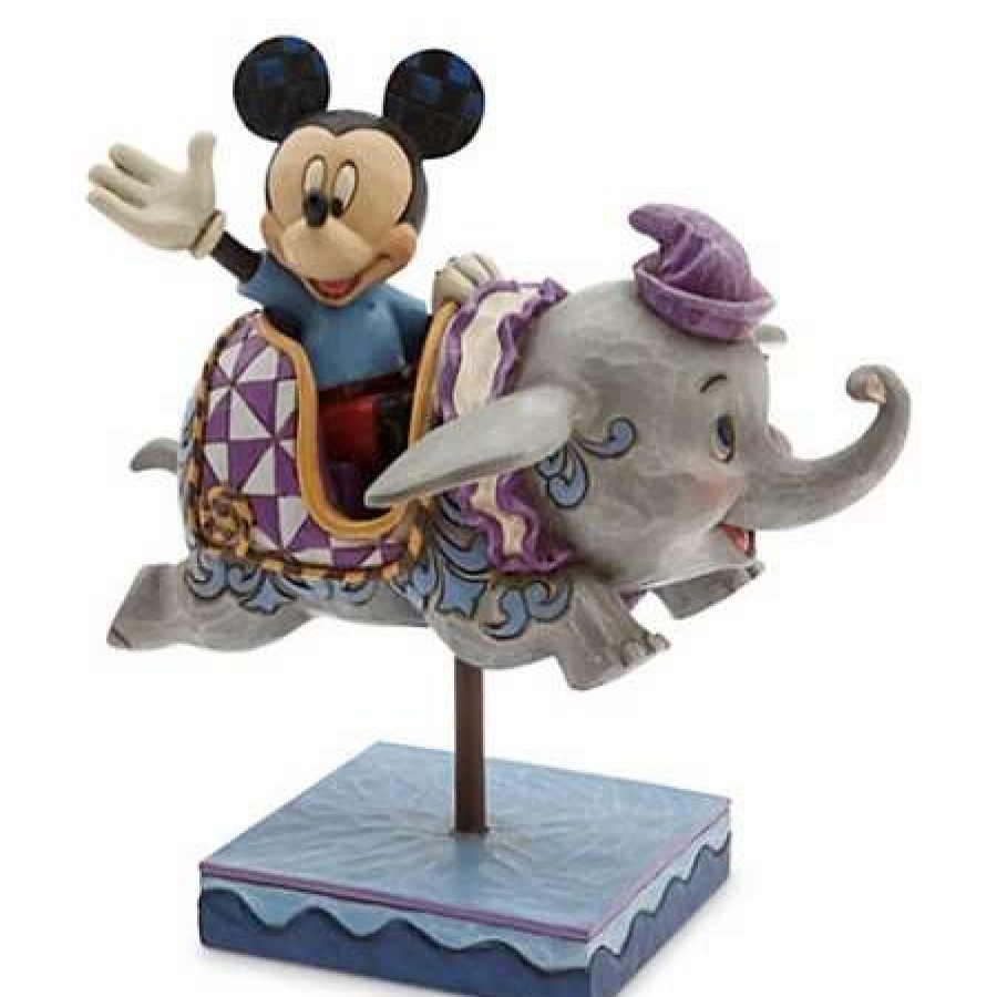 Figurines * | Disney Jim Shore Figurine Mickey Mouse And Dumbo