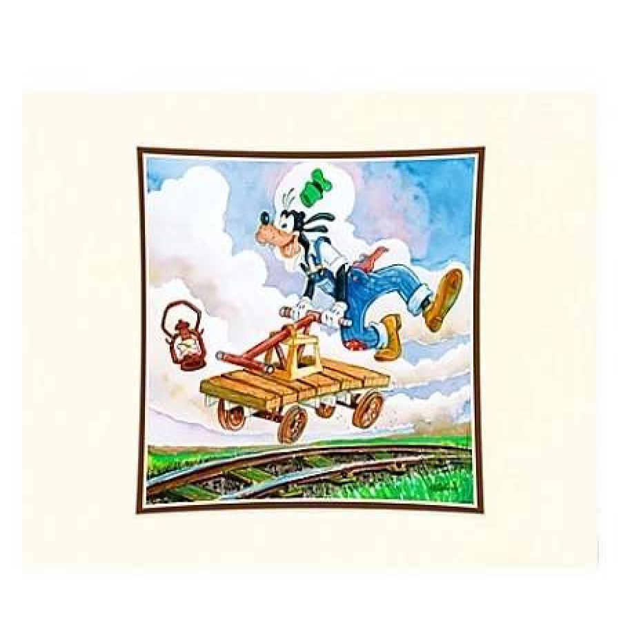 Art Print * | Disney Art Print Goofy On A Handcar Deluxe Print On Paper