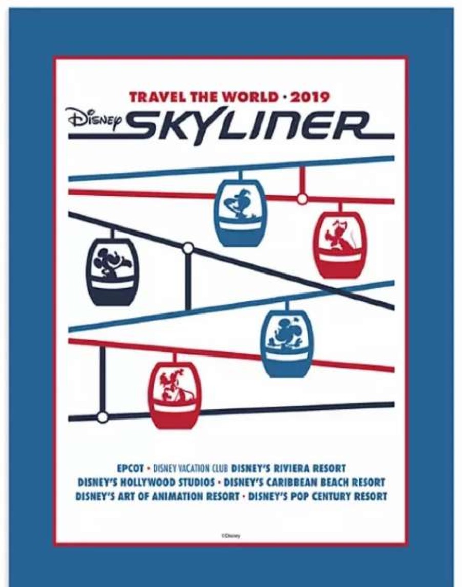 Art Print * | Disney Deluxe Art Print Disney Skyliner Walt Disney World