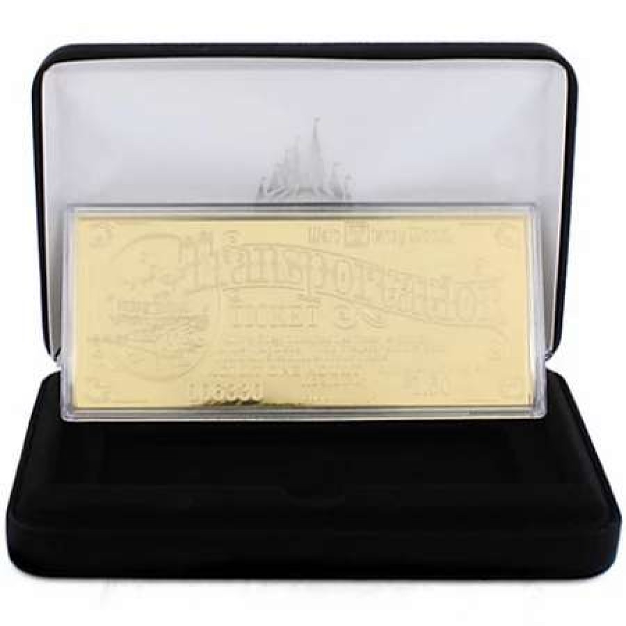 Coins * | Disney Collectors Golden Ticket Replica Transportation Ticket 24K