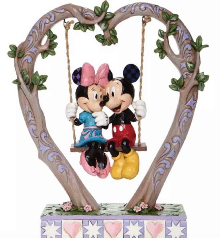 Figurines * | Disney Jim Shore Figurine Mickey & Minnie Sweethearts In Swing