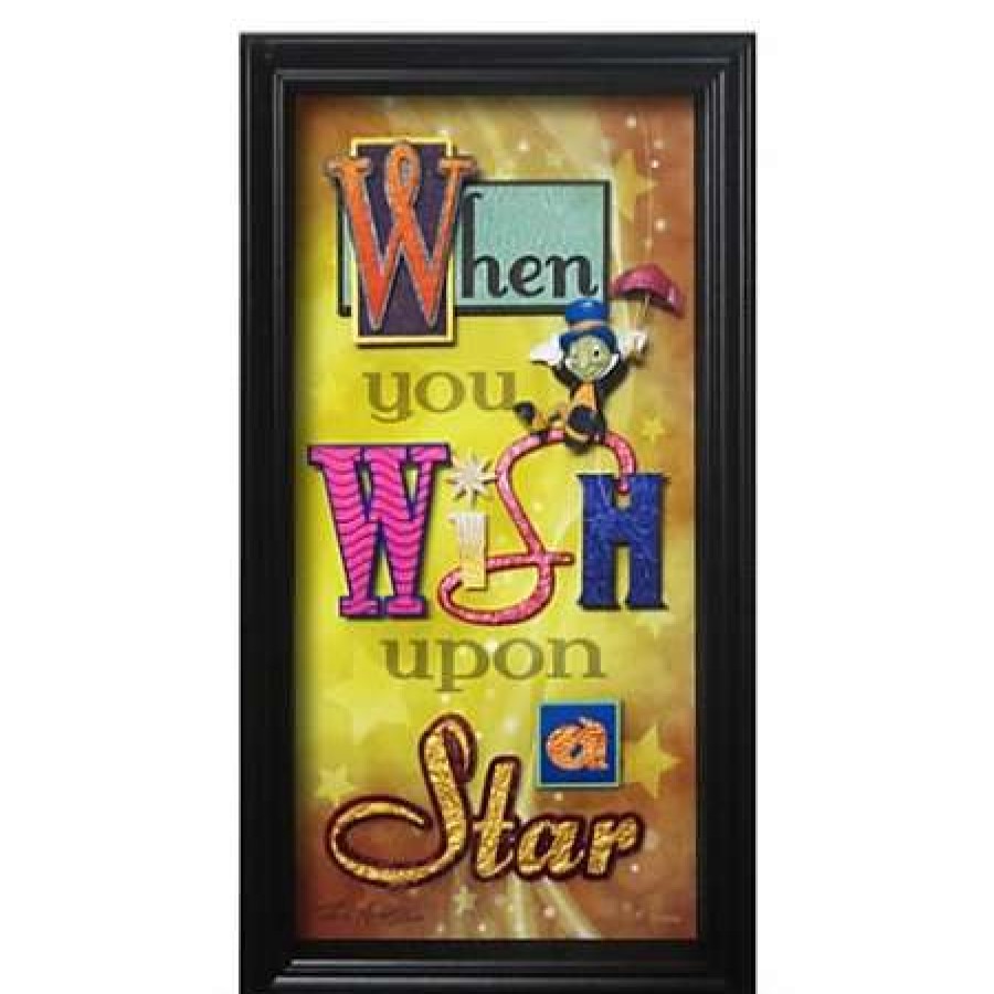 Art Print * | Disney Shadowbox Jiminy Cricket When You Wish Upon A Star