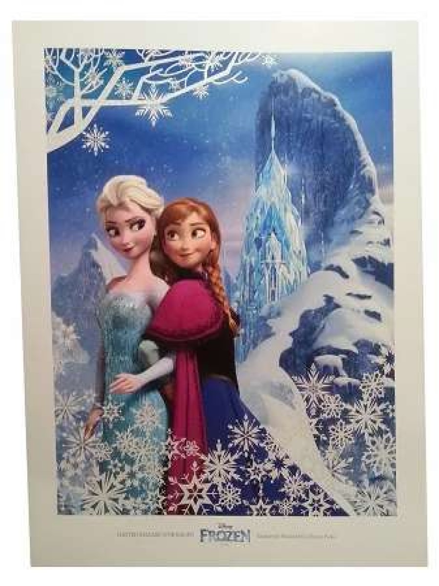 Art Print * | Disney Frozen Lithograph Elsa And Anna With Ice Castle