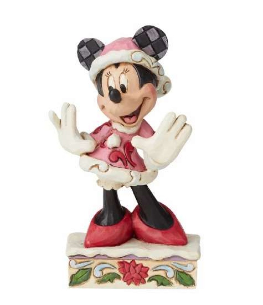 Figurines * | Disney Jim Shore Figure Minnie Christmas Personality