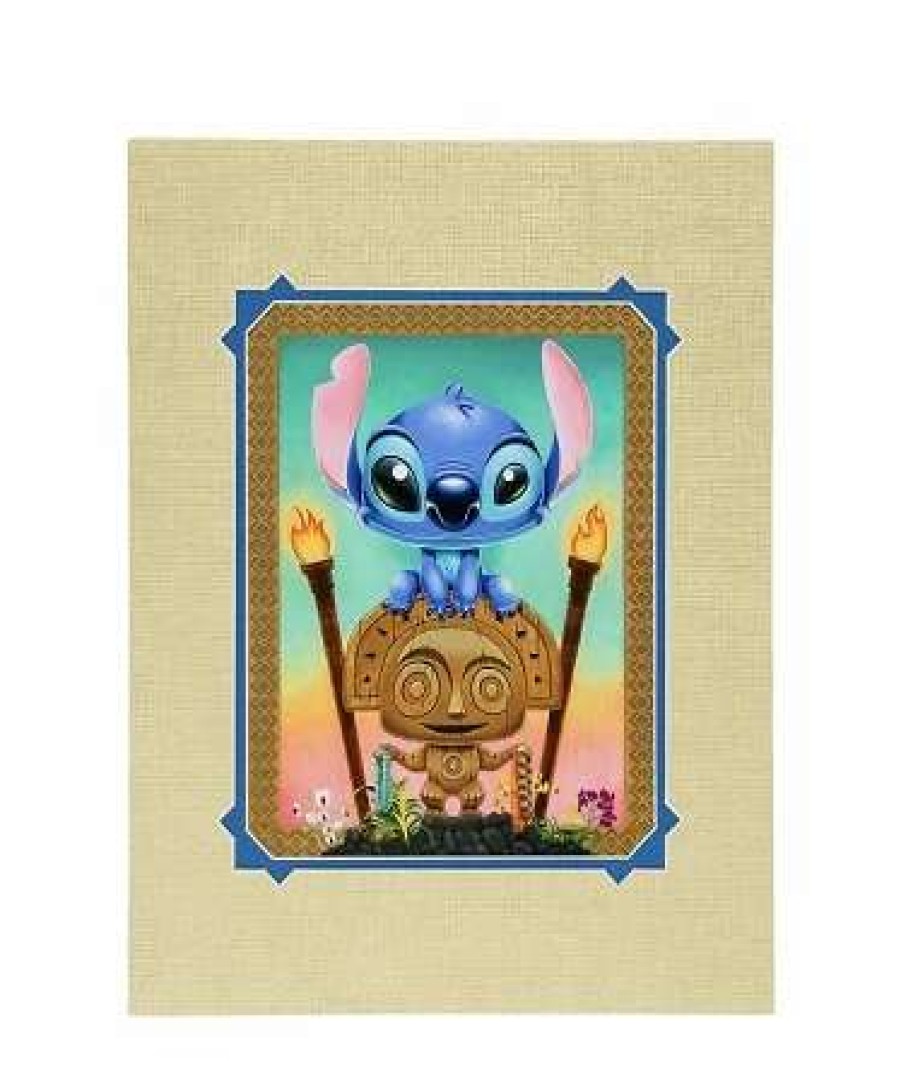 Art Print * | Disney Tercek Art Print Maui Mischeif Stitch And Tiki