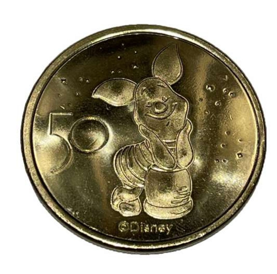 Coins * | Disney Token 50Th Anniversary Mickey & Piglet