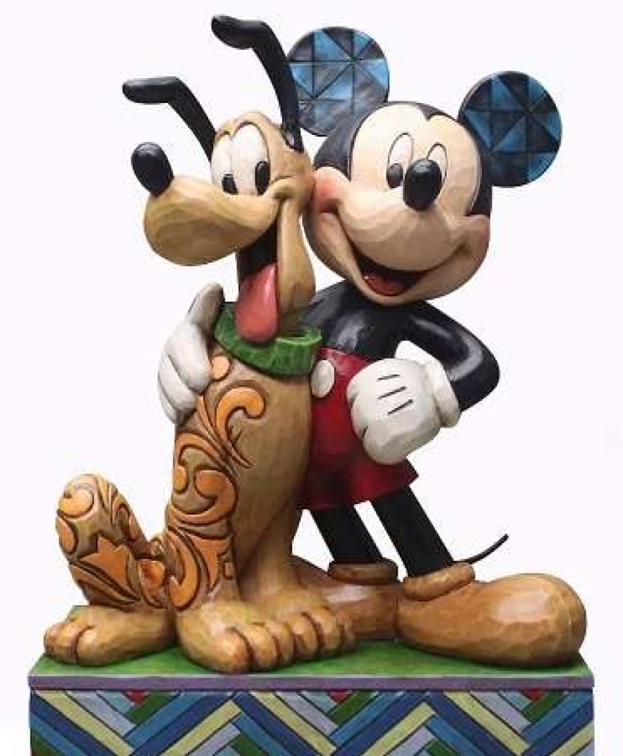 Figurines * | Disney Jim Shore Figurine Mickey And Pluto Best Pals