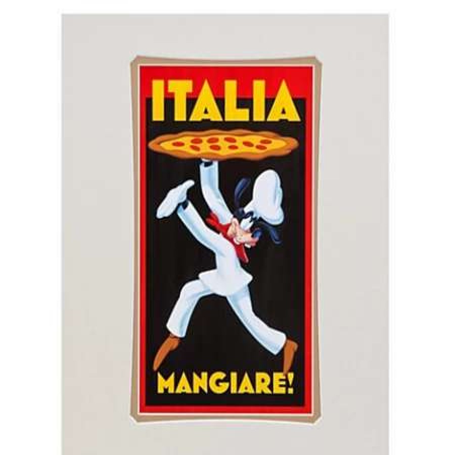 Art Print * | Disney Art Print Pizza Goofy Italia Mangiare By Brian Blackmore