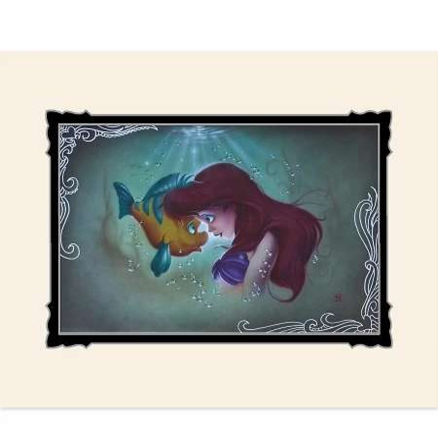 Art Print * | Disney Noah Art Print The Little Mermaid Ariel And Flounder