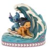 Figurines * | Disney Jim Shore Figurine Lilo And Stitch Surf Boarding