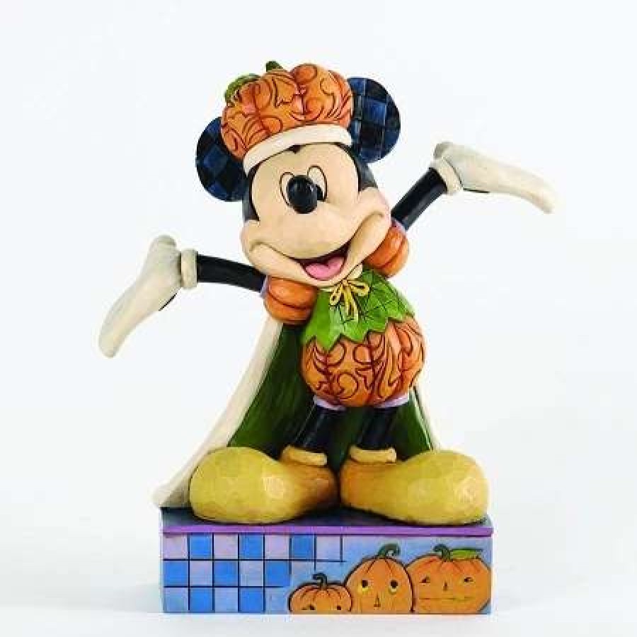 Figurines * | Disney Jim Shore Figurine Mickey Mouse Pumpkin-King Harvest